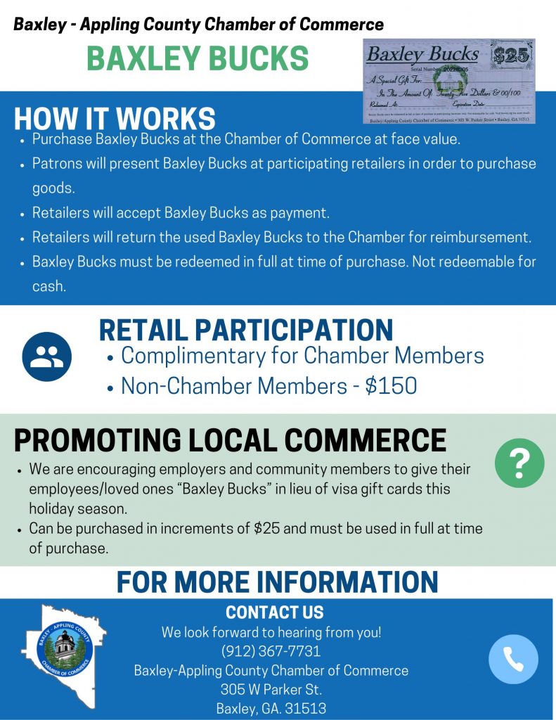 Baxley Bucks BaxleyAppling County Chamber of Commerce